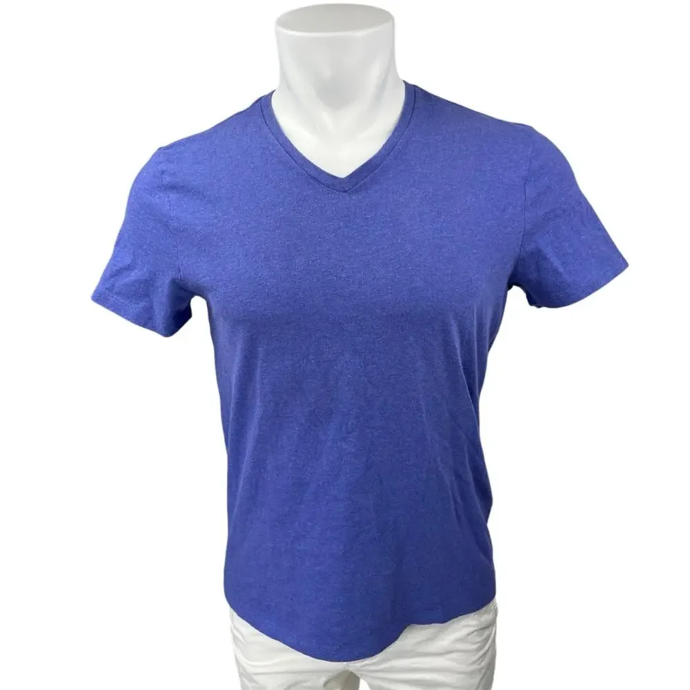Banana Republic Soft Wash Tee Men's Blue Short Sleeve V-Neck T-Shirt Top Size S